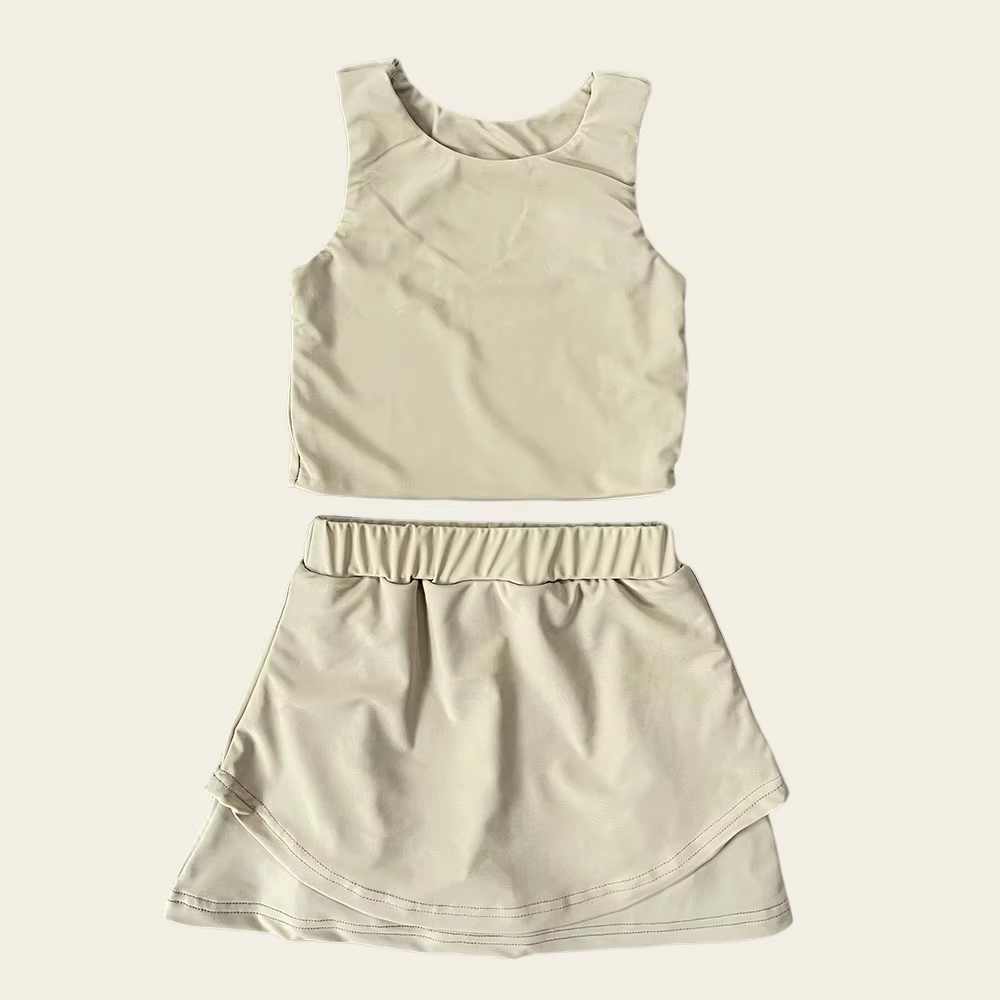GSD2669 yoga solid color girl summer skirt outfit 202506 preorder
