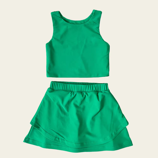 GSD2670 yoga solid color girl summer skirt outfit 202506 preorder