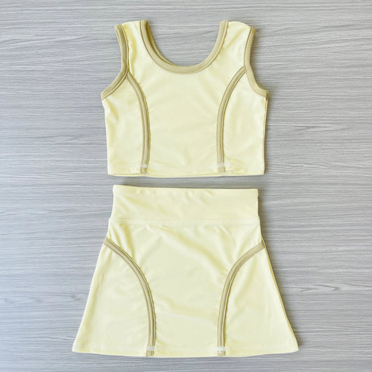 GSD2672 yoga solid color girl summer skirt outfit 202506 preorder
