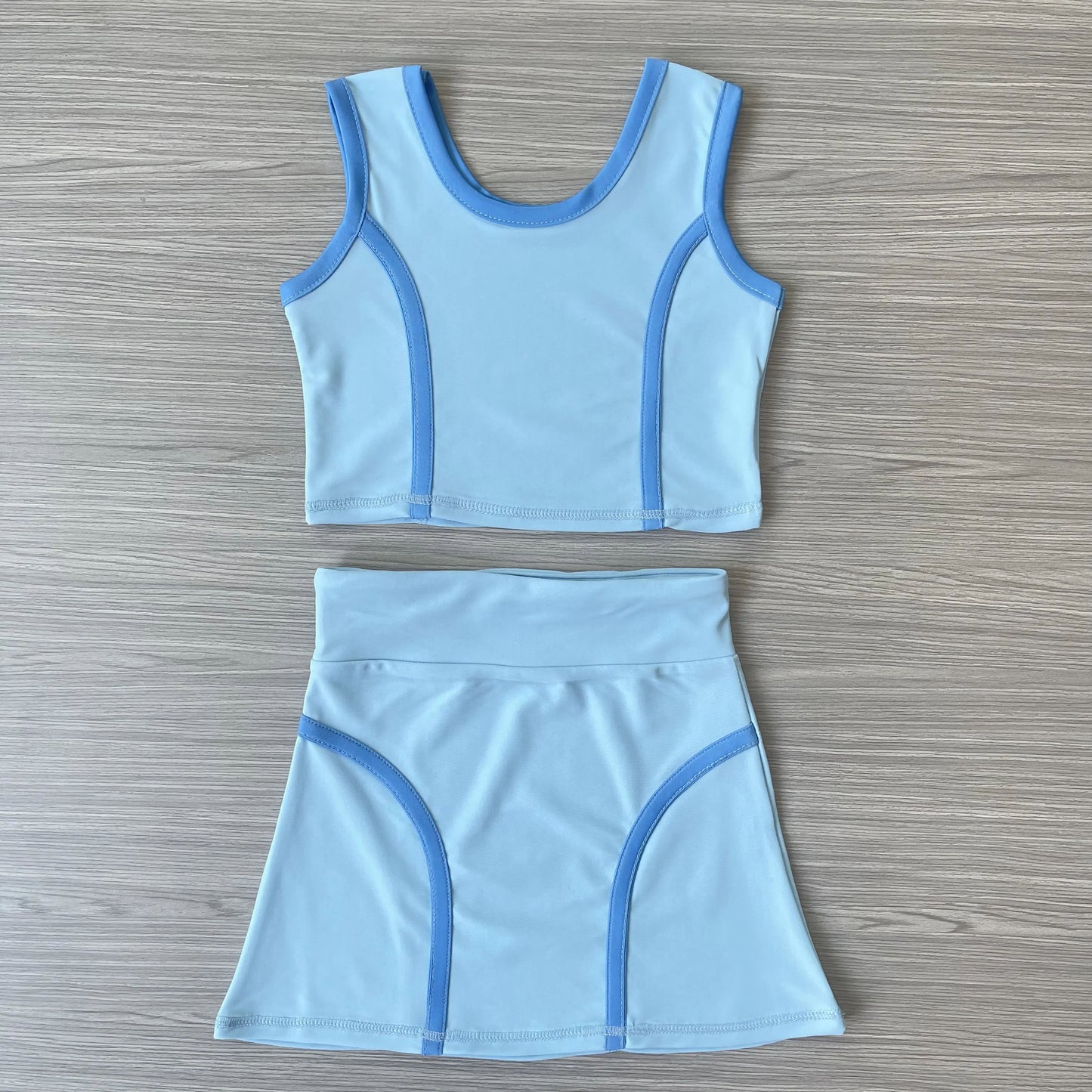 GSD2674  yoga solid color girl summer skirt outfit 202506 preorder