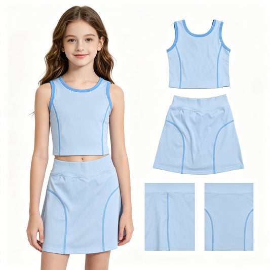 GSD2674  yoga solid color girl summer skirt outfit 202607 RTS