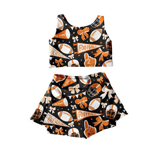 GSD2687 yoga Cheer go team football girl summer skirt outfit 202506 preorder