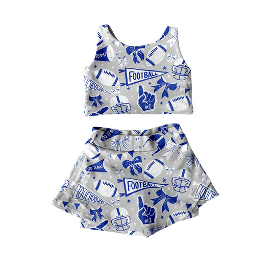 GSD2688  yoga Cheer go team football girl summer skirt outfit 202506 preorder
