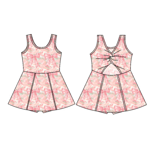 GSD2699 yoga bow girl summer skirt dress 202506 preorder