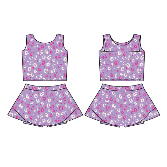 GSD2702 yoga purple girl summer skirt outfit 202506 preorder