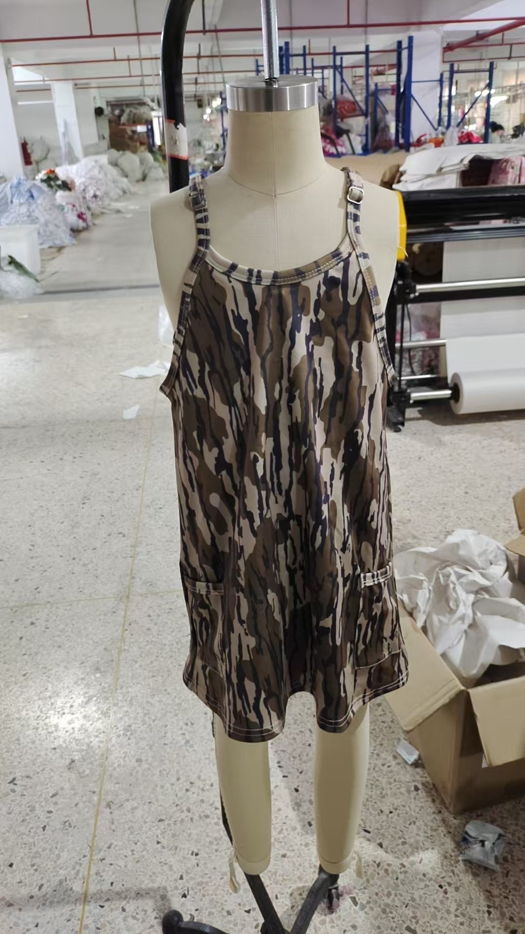 GSD2720 camo yoga girl dress 202508 RTS