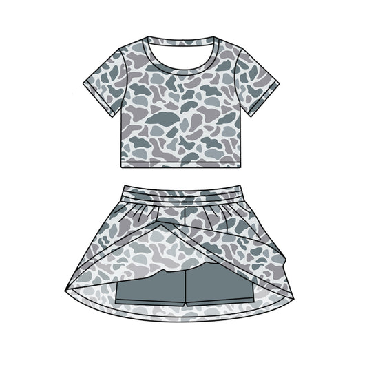 GSD2724 camo leopard girl summer skirt outfit 202506 preorder