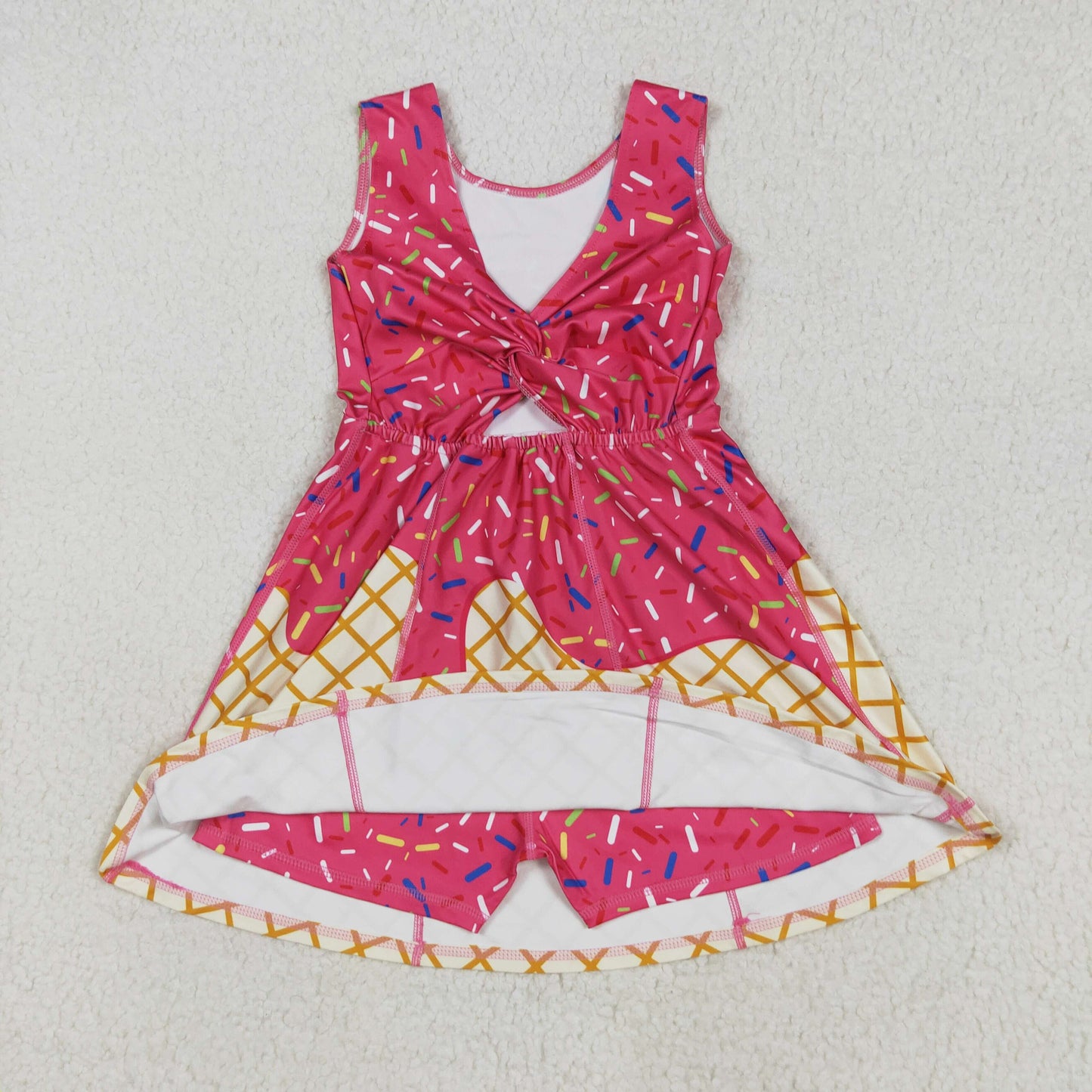 GSD2747  yoga  ice cream shorts girl summer dress 202507 preorder