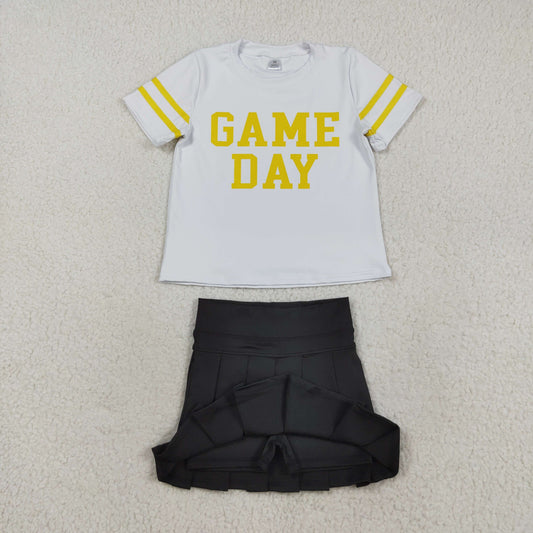 GSD2760 vinyl Yoga westen Game day skirt girl dress  OUTFIT 202508 RTS