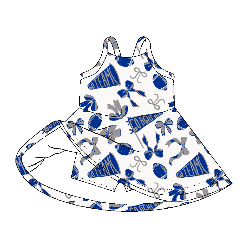 CUSTOM moq5    GSD2778 yoga cheer go team orange girl summer dress 202508