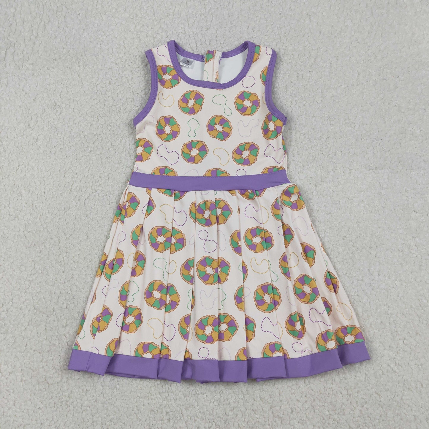 GSD2867 YOGA donut Mardi Gras girl  dress 202512 RTS