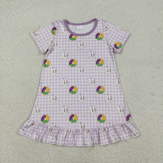 GSD2900 Mardi Gras girl summer dress 202512 RTS