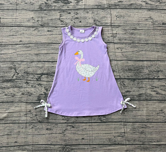 GSD2942 duck embroidery  girl  dress 202601 preorder