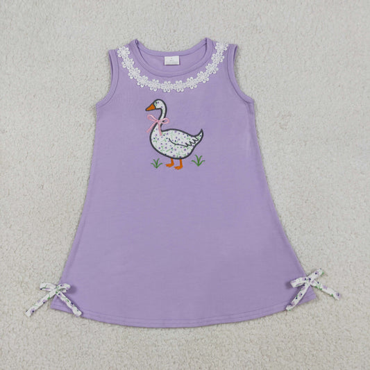 GSD2942 duck embroidery  girl  dress 202603 RTS
