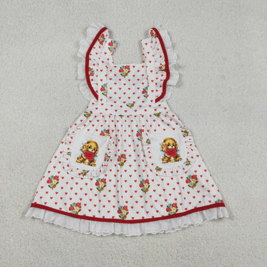 GSD2963 lace love dog girl summer dress 202512 RTS