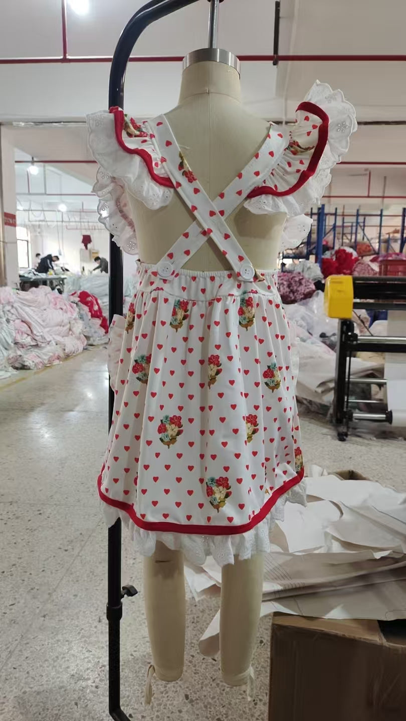 GSD2963 lace love dog girl summer dress 202511 preorder