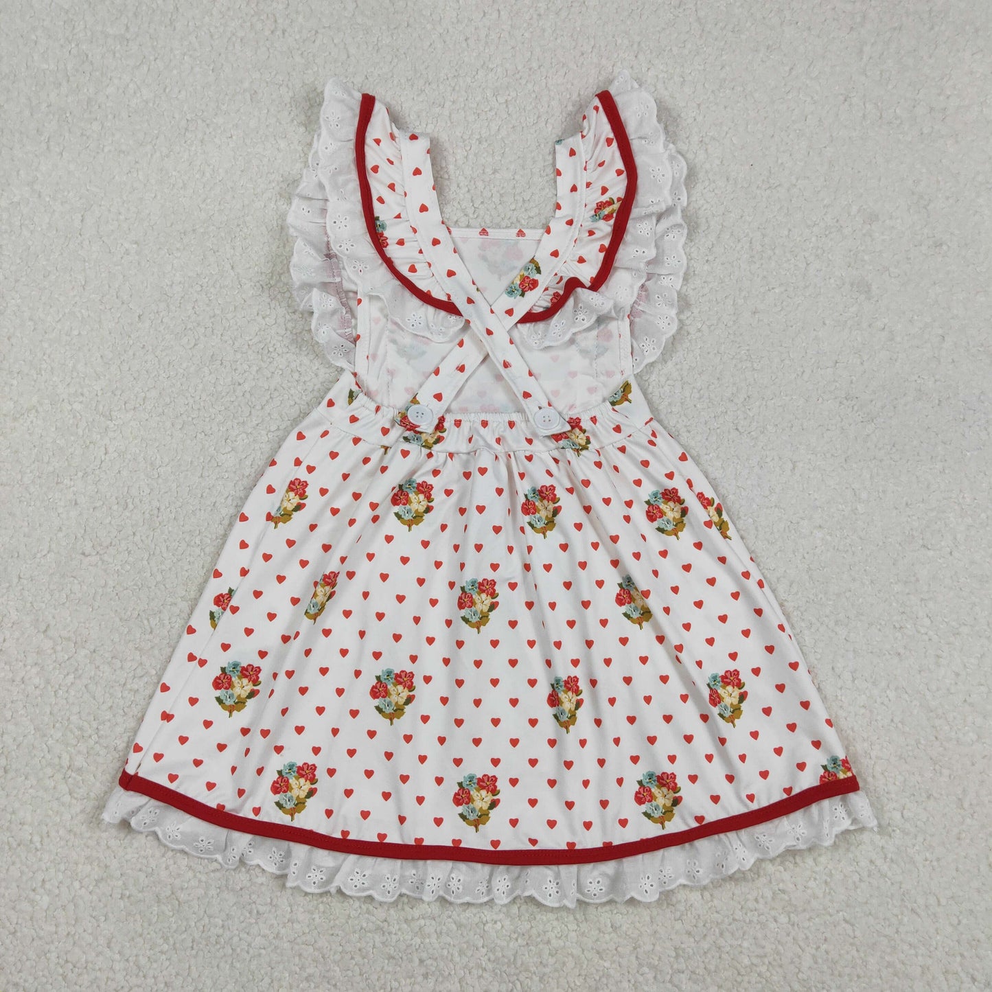 GSD2963 lace love dog girl summer dress 202512 RTS