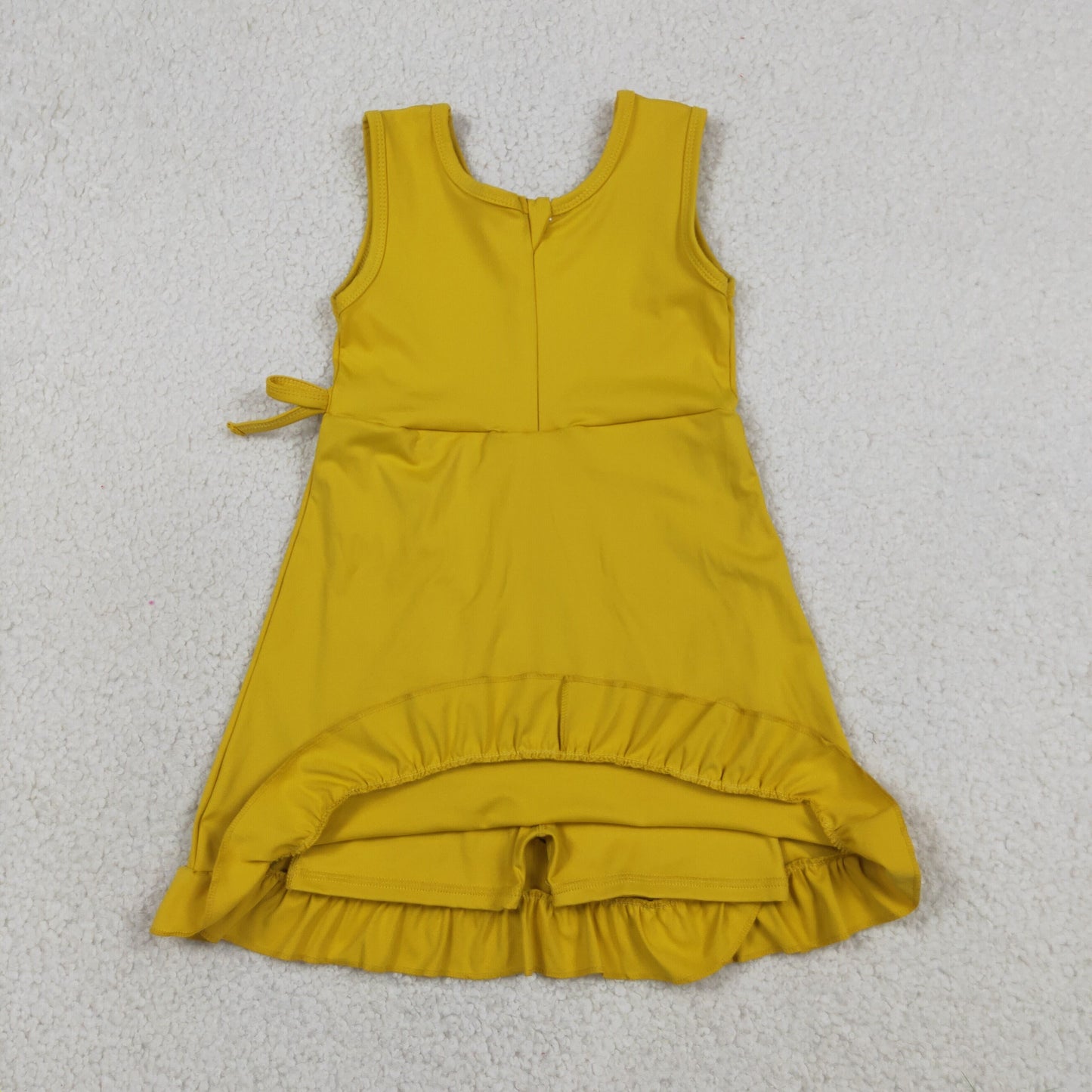 GSD3031 YOGA yellow ruffle  girl  dress 202607 RTS