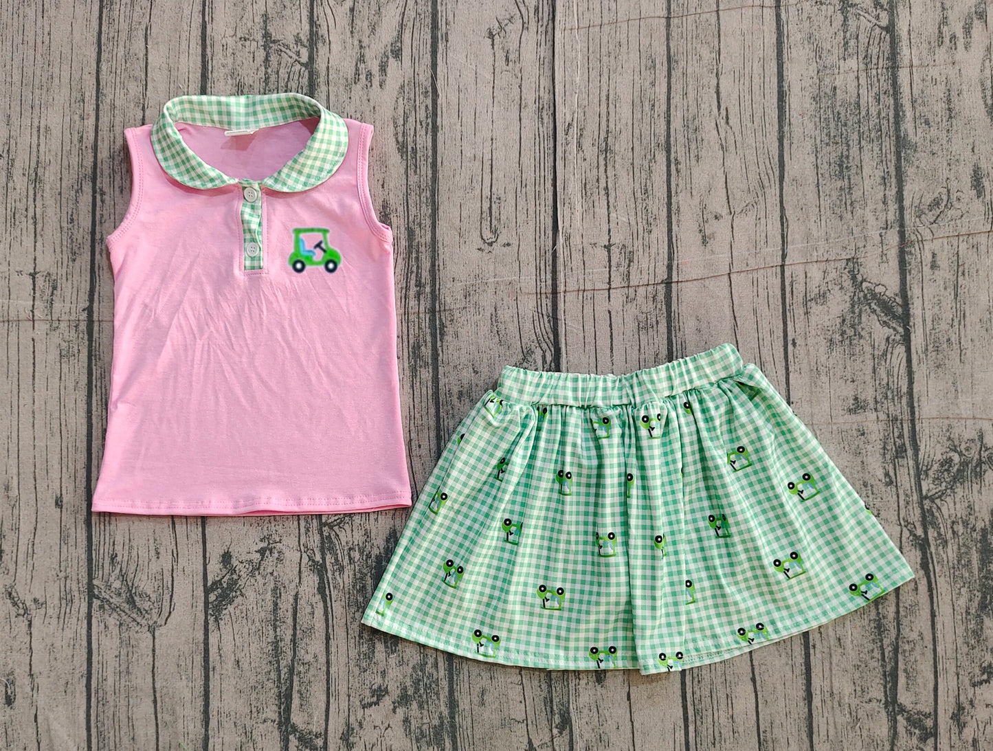 GSD3120 golf embroidery  girl summer dress 202512 preorder