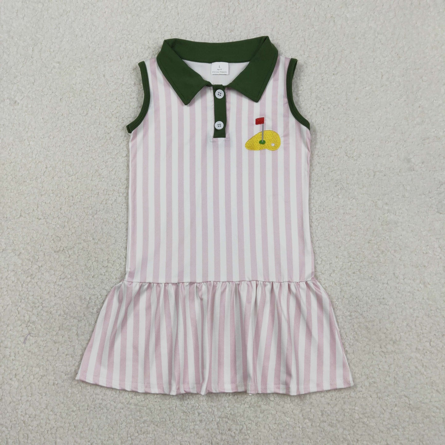 GSD3142 embroidery golf girl summer dress 202601 RTS