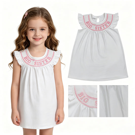 GSD3154-smocked-到3XL big sister girl summer dress 202604 RTS