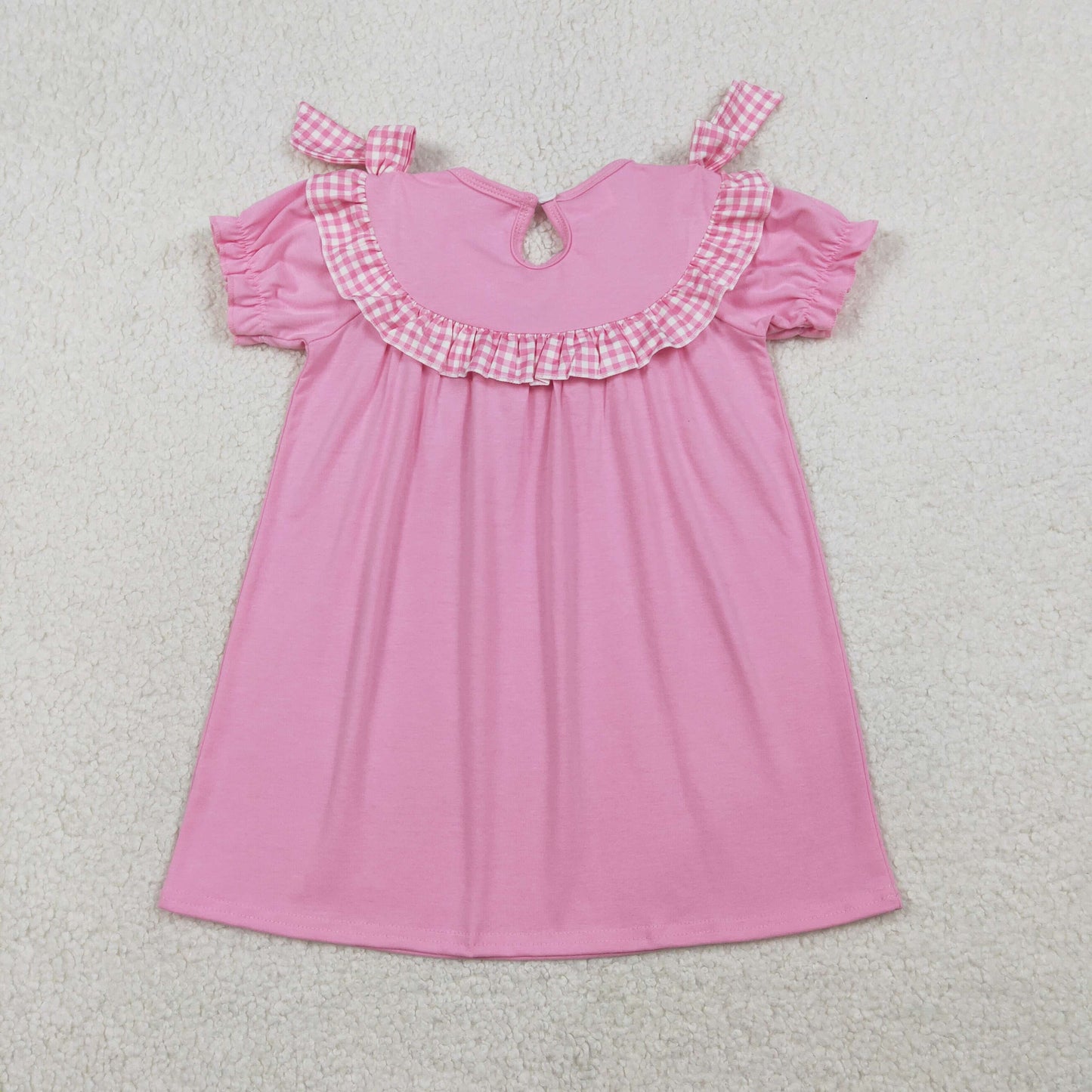 GLP3243 SMOCKED  bow FLOWER  western girl outfit RTS 202512 RTS