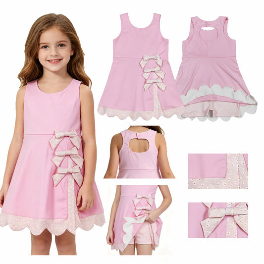 GSD3315 bow yoga PINK GIRL summer outfit 202604 RTS