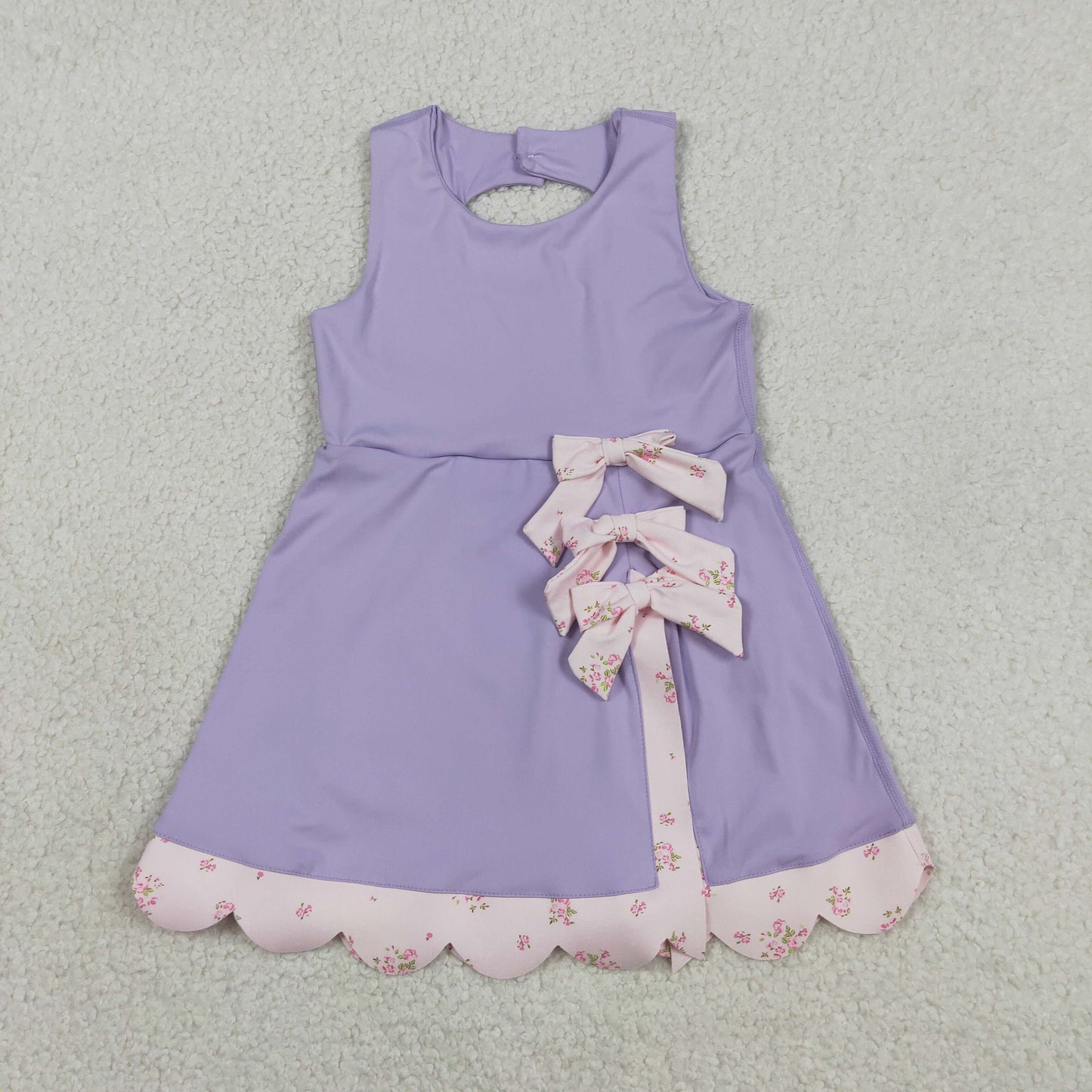 GSD3317  bow yoga purple GIRL summer outfit 202604 RTS