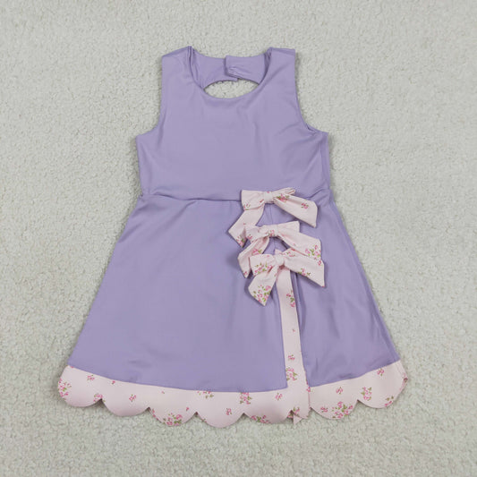 GSD3317  bow yoga purple GIRL summer outfit 202604 RTS