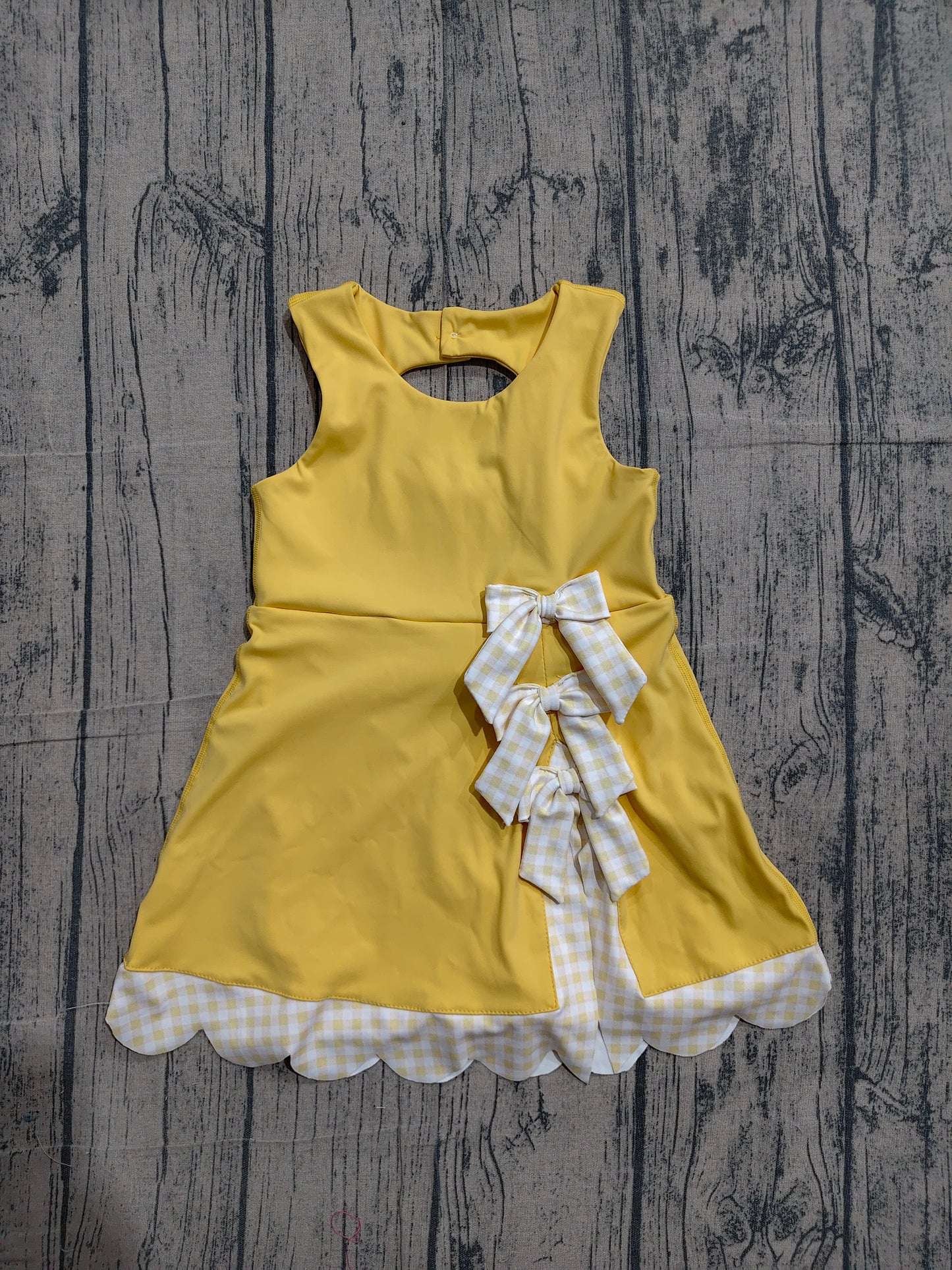 GSD3318  bow yoga yellow GIRL summer outfit 202603  preorder