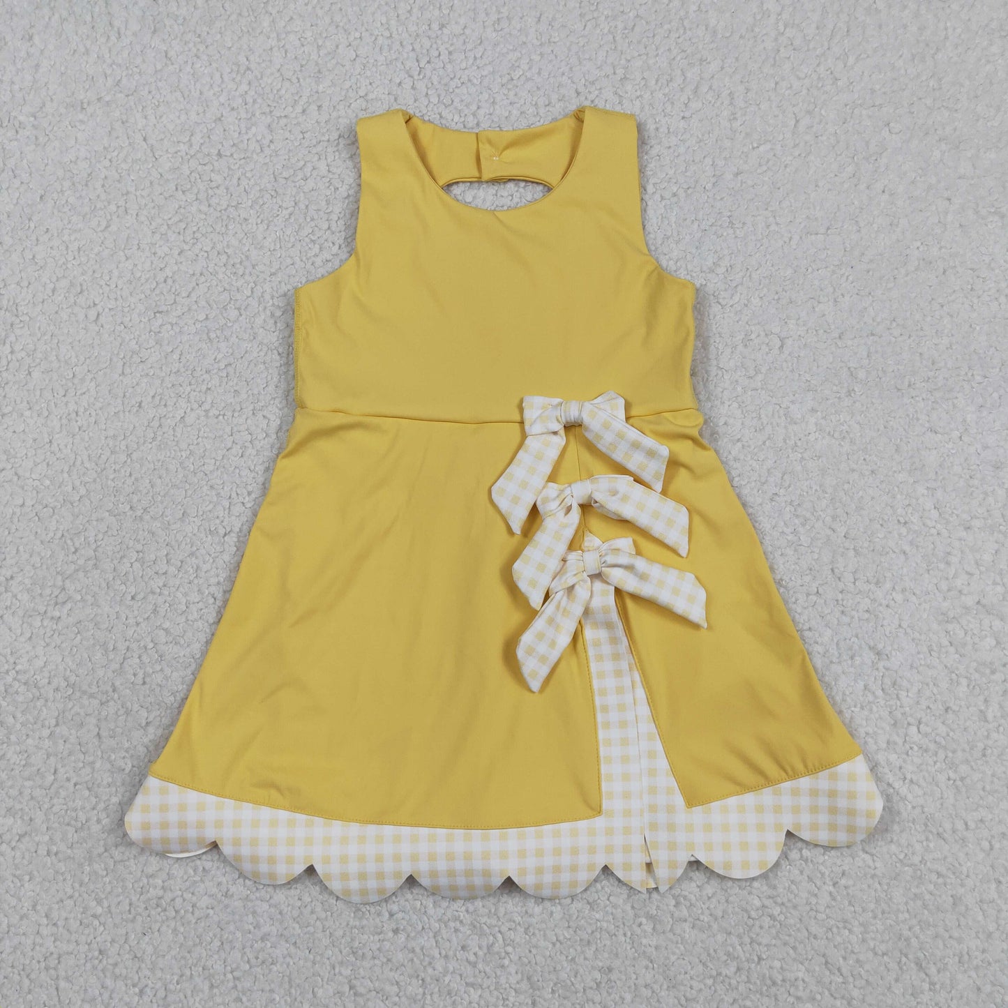 GSD3318  bow yoga yellow GIRL summer outfit 202605 RTS