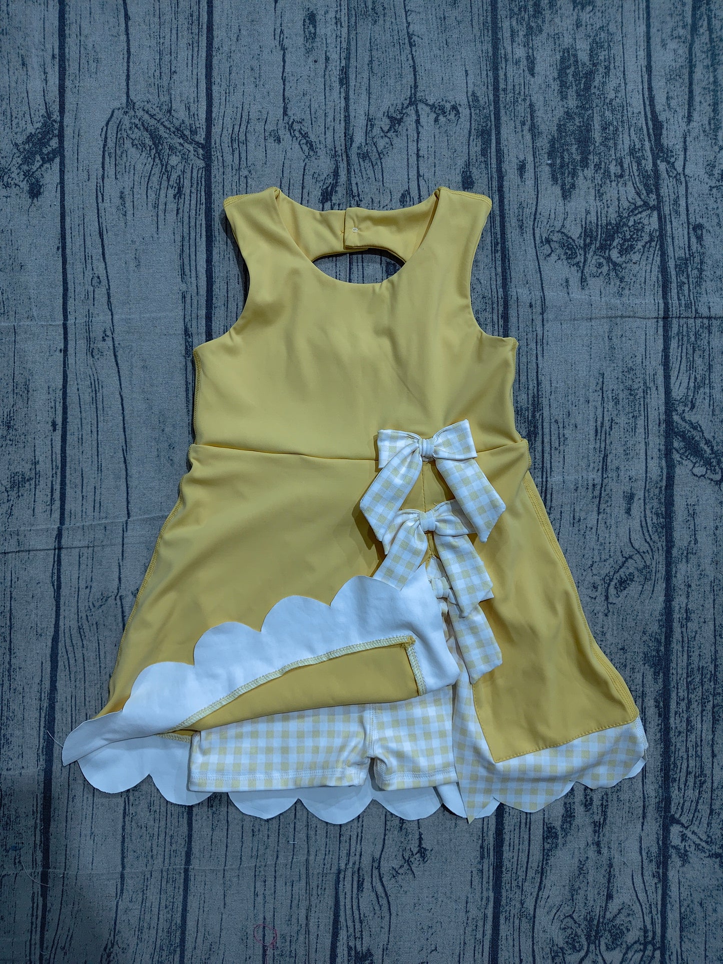 GSD3318  bow yoga yellow GIRL summer outfit 202603  preorder