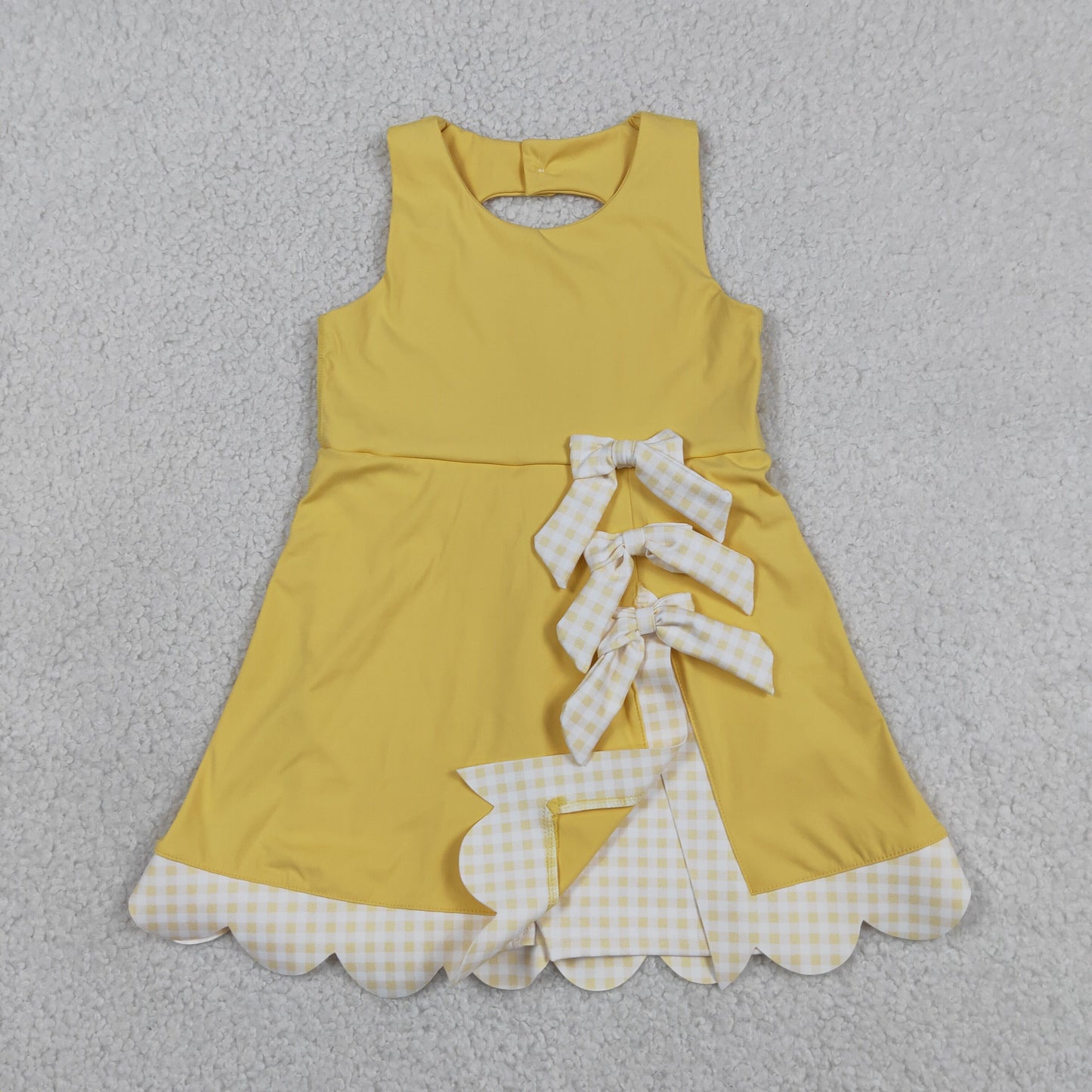 GSD3318  bow yoga yellow GIRL summer outfit 202605 RTS