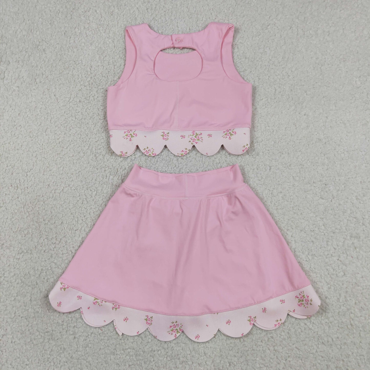 GSD3321  bow yoga pink GIRL summer outfit 202630 RTS