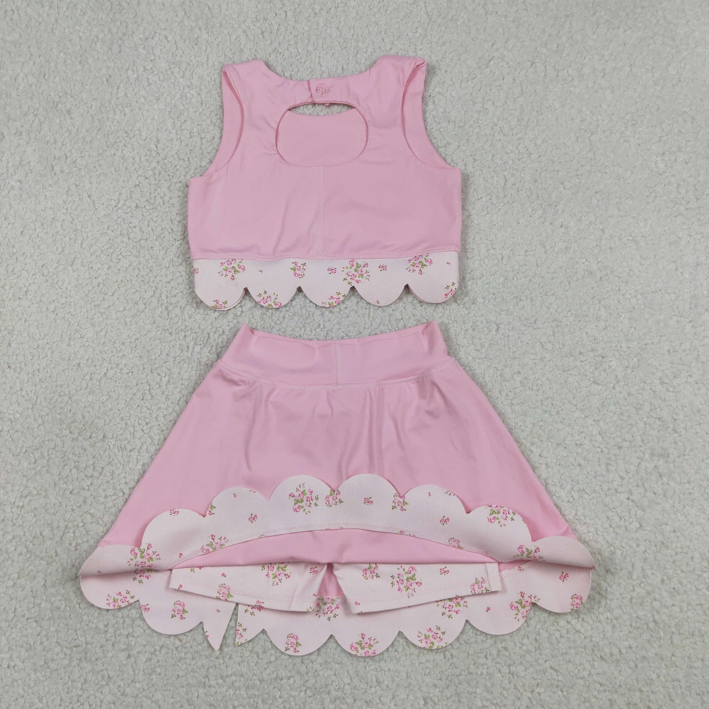 GSD3321  bow yoga pink GIRL summer outfit 202630 RTS