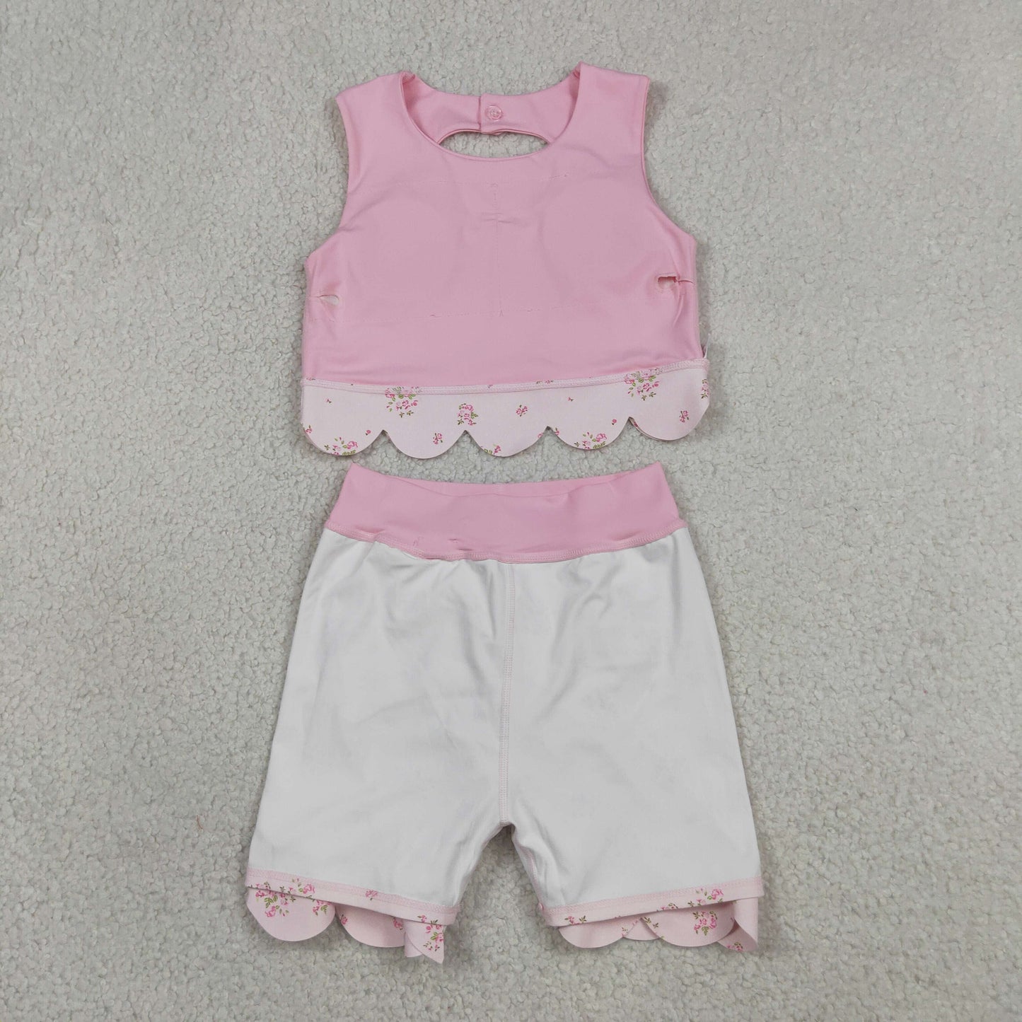 GSD3321  bow yoga pink GIRL summer outfit 202630 RTS