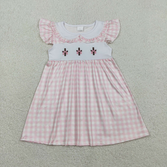 GSD3382 embroidery  Easter cross girl outfit 202601  RTS