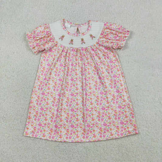 GSD3406-smocked到 3XL SMOCKED bow girl  dress 202603 RTS