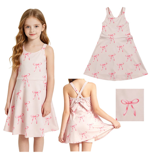 GSD3421 yoga bow  GIRL summer dress 202605 RTS