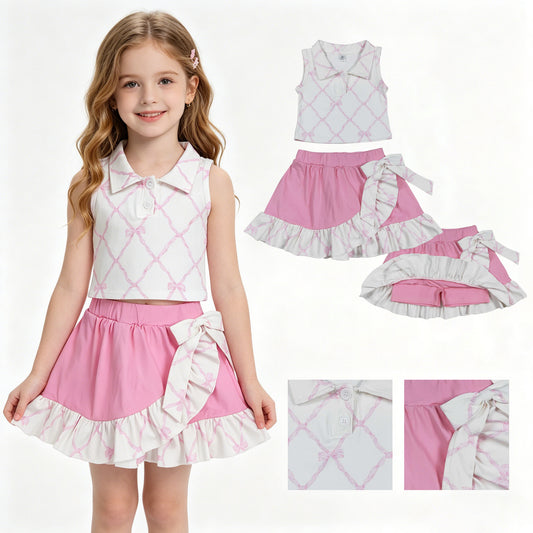 GSD3479 yoga bow girl summer dress 202604 RTS