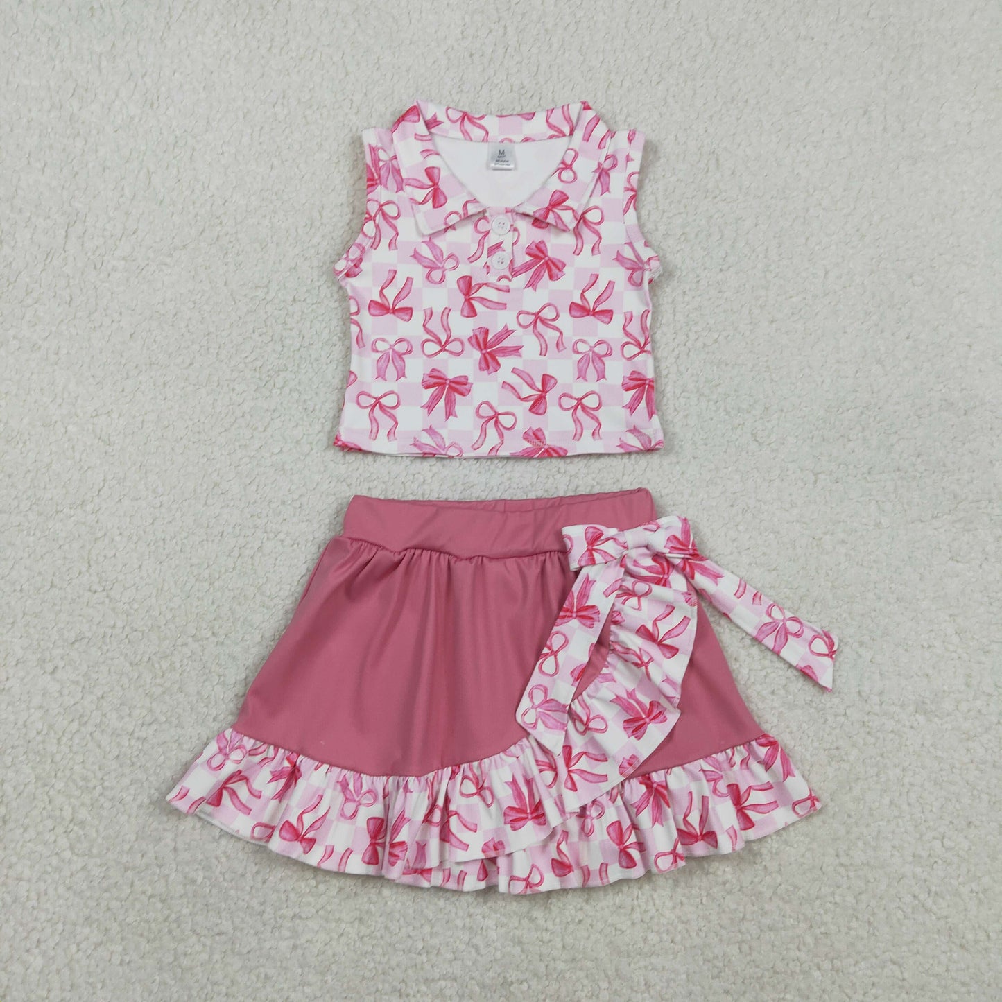 GSD3480 yoga bow girl summer dress 202601 RTS
