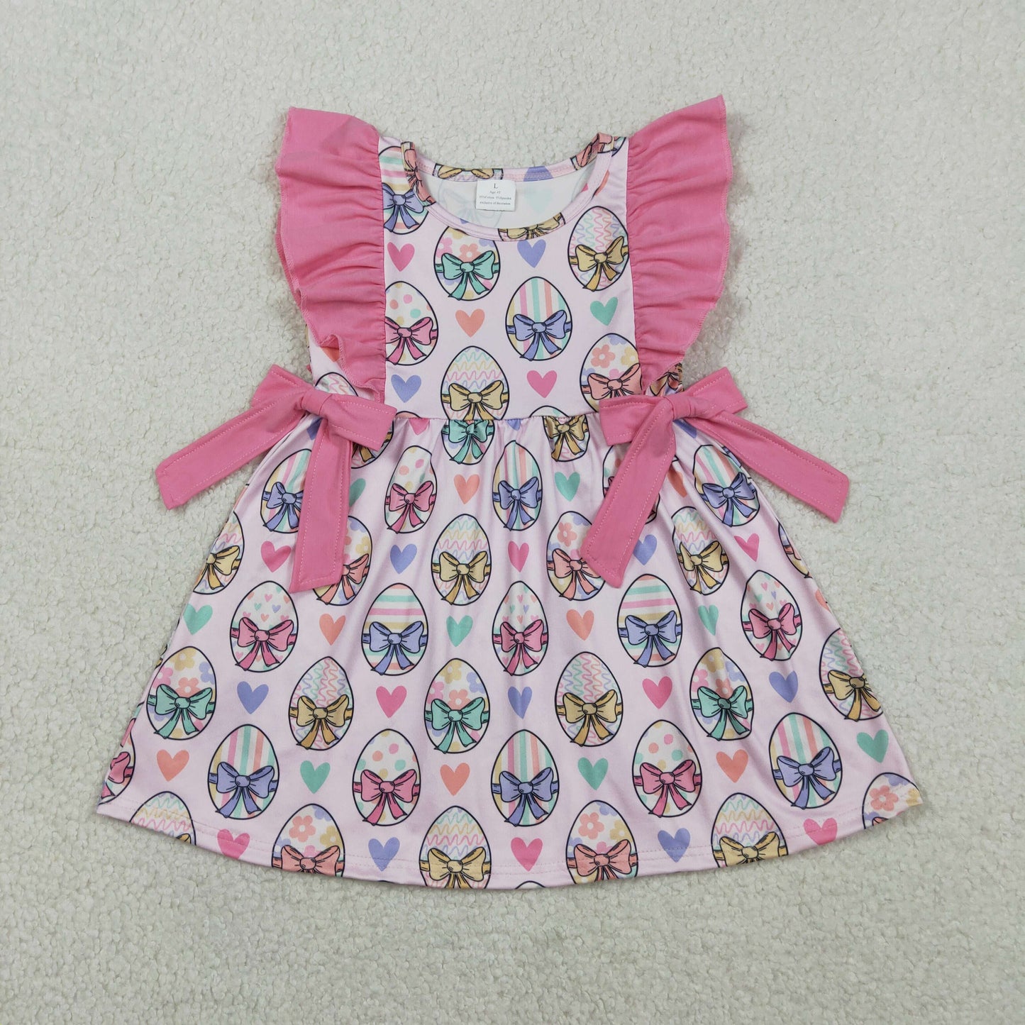 GSD3537  Easter Eggs flower  girl  dress 202602 RTS