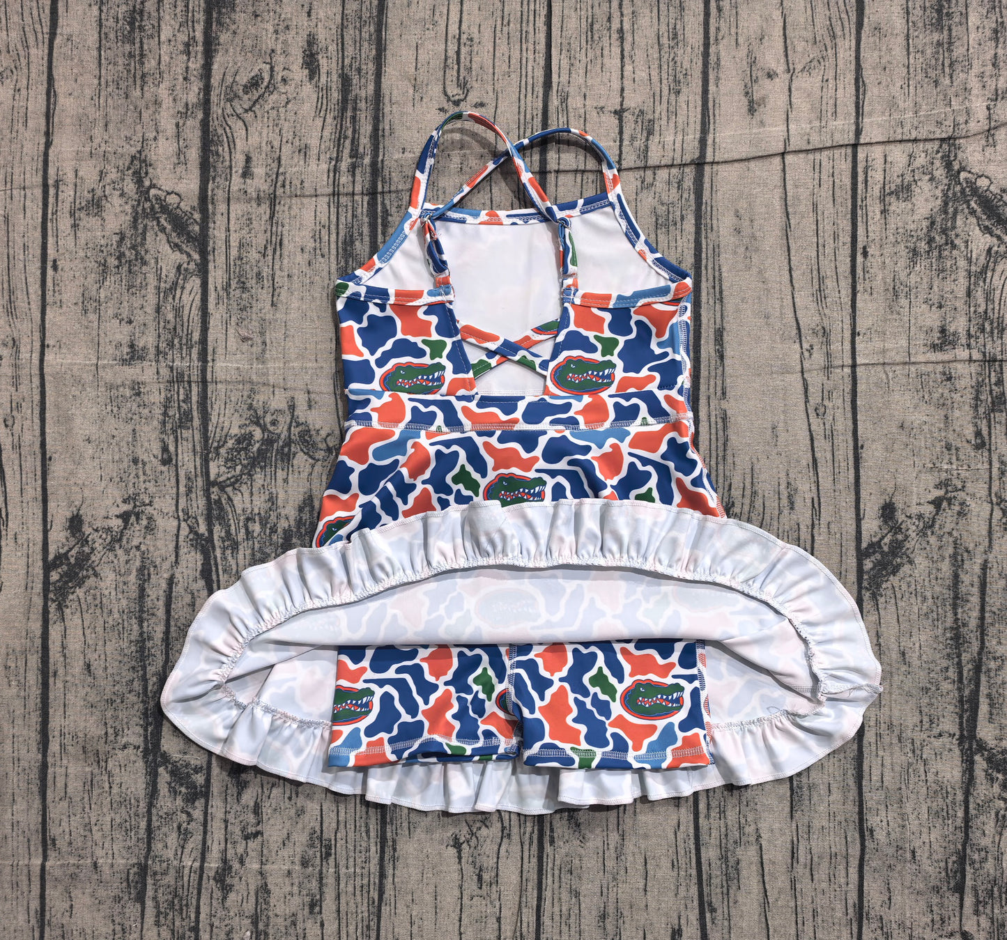 GSD3589 Yoga alligator kids girl dress  202603 preorder