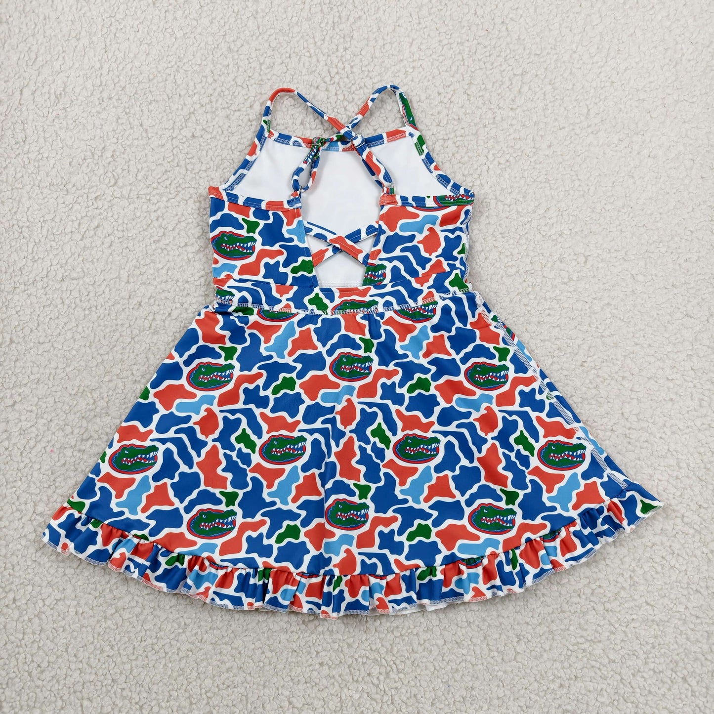GSD3589 Yoga alligator kids girl dress  202607 rts