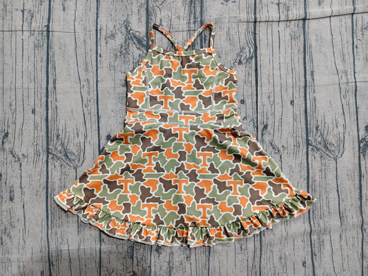 GSD3590 yoga camo kids girl dress  202603 preorder