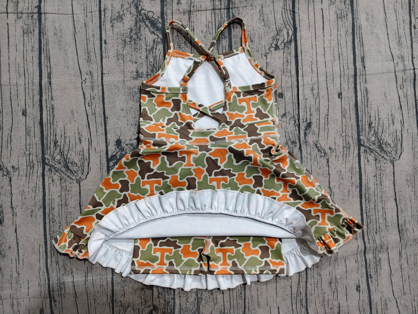 GSD3590 yoga camo kids girl dress  202603 preorder