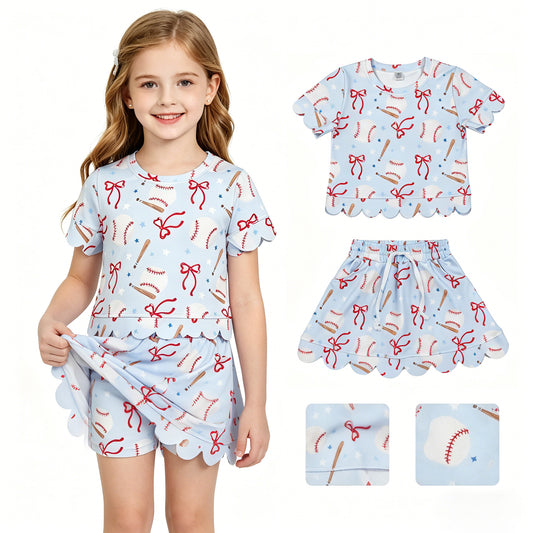 GSD3656  YOGA Baseball BOW GIRL summer outfit 202604 rts