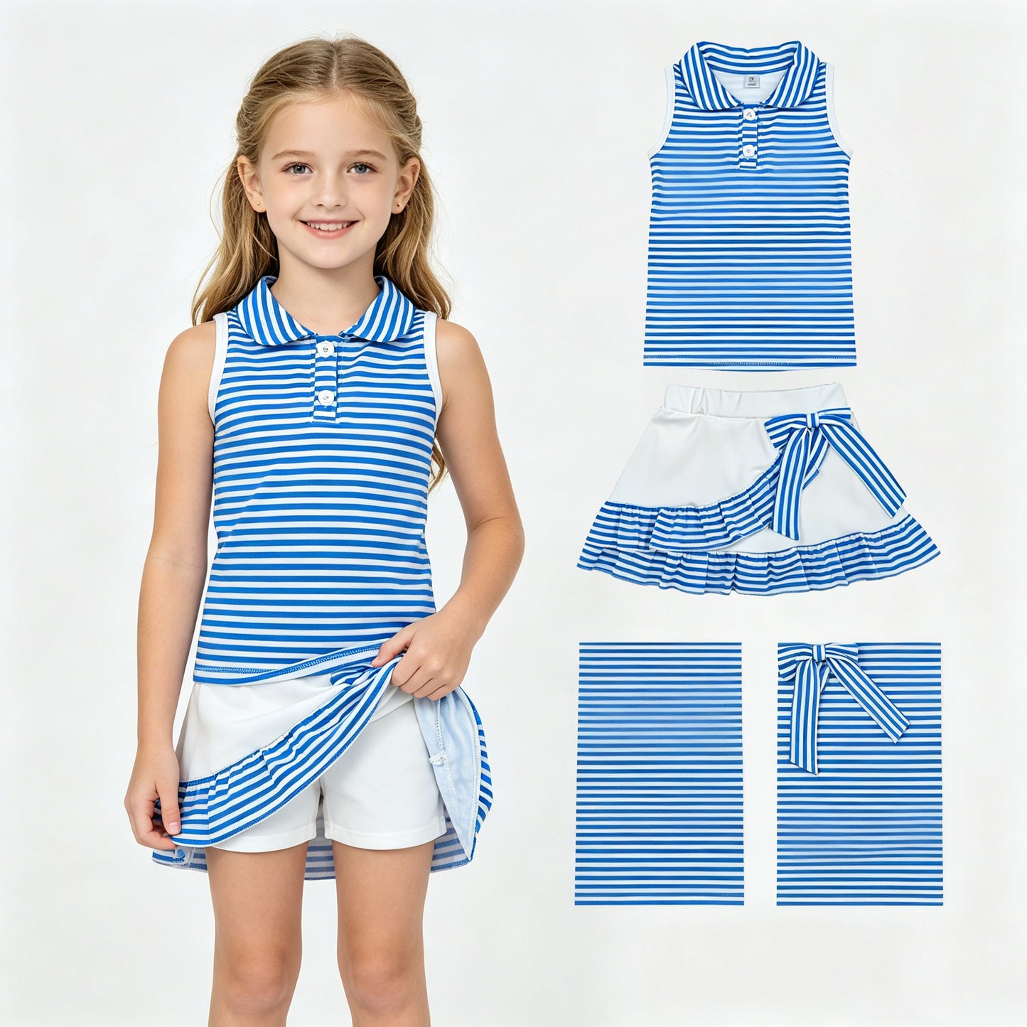 GSD3661 yoga  ruffle girl  outfit skirt  202604 RTS