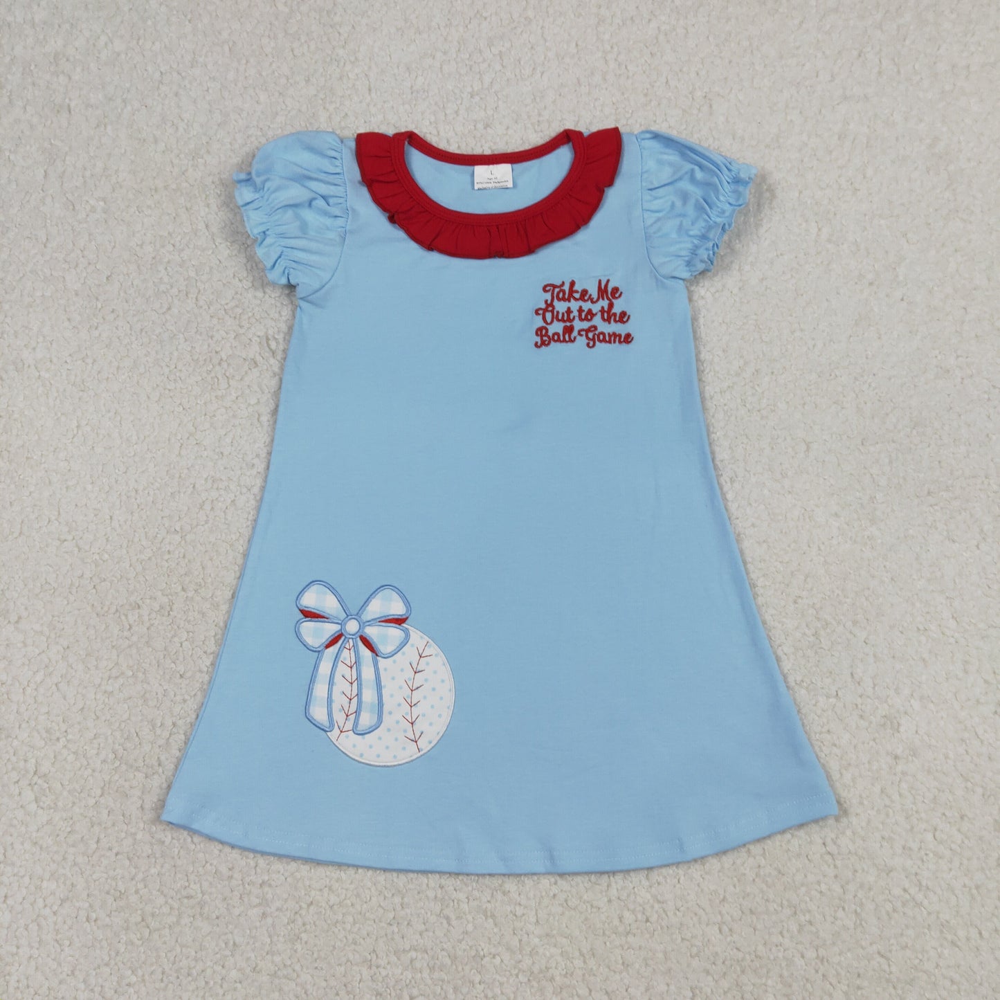 GSD3685 embroidery baseball girl  dress 202604 RTS
