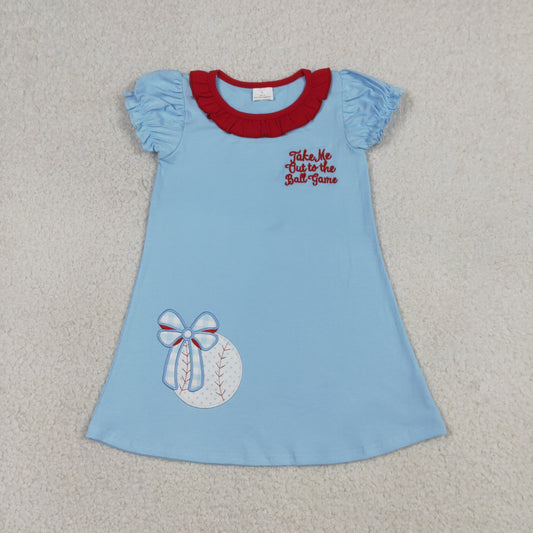 GSD3685 embroidery baseball girl  dress 202604 RTS